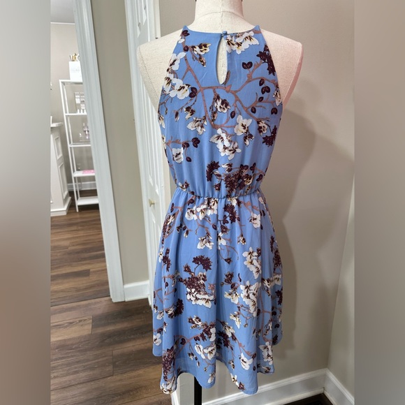 Blue Floral Miami Midi Dress - Picture 3 of 7